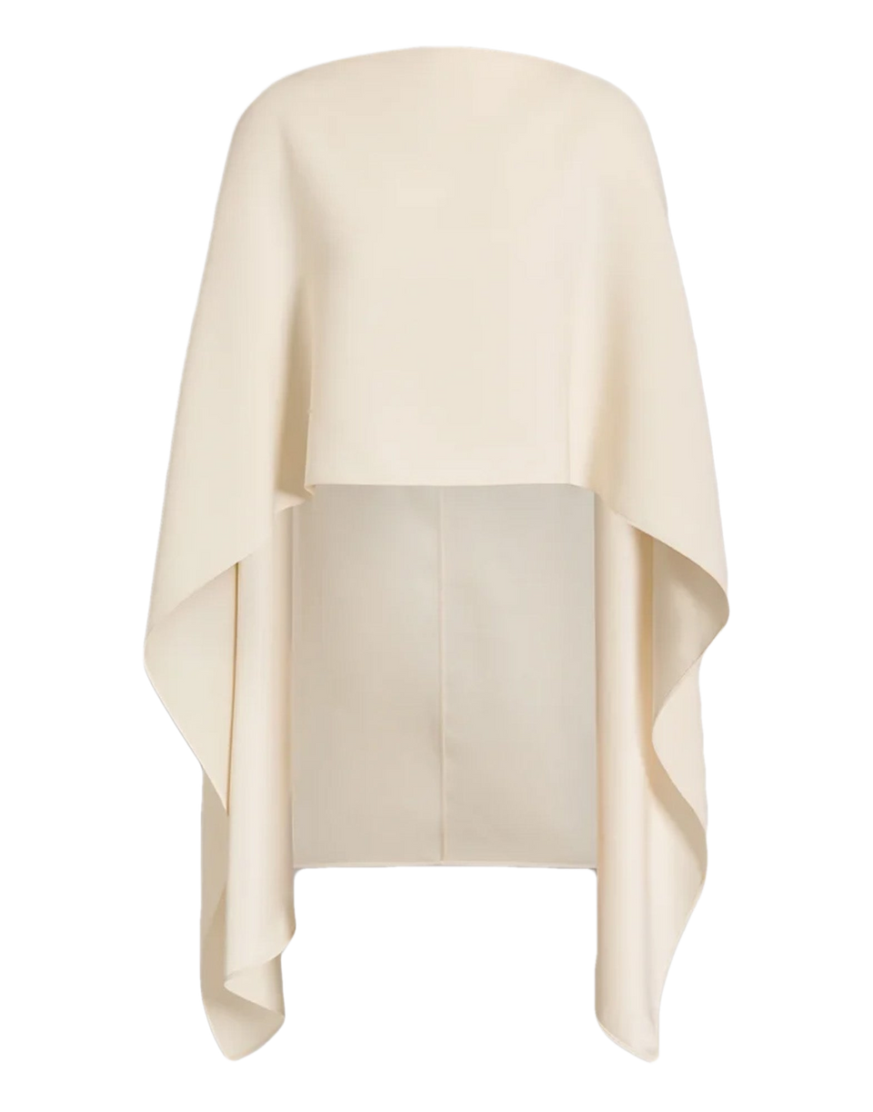 ALBERTA FERRETTI Cappa Fluida Asimmetrica Avorio