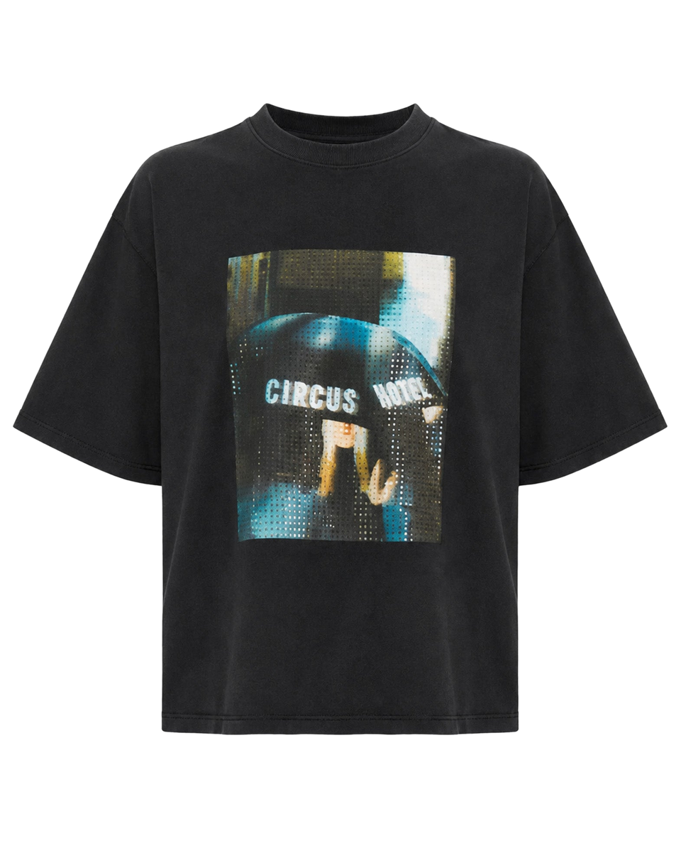 T-shirt CIRCUS HOTEL avec imprimé feuille métallique nuit