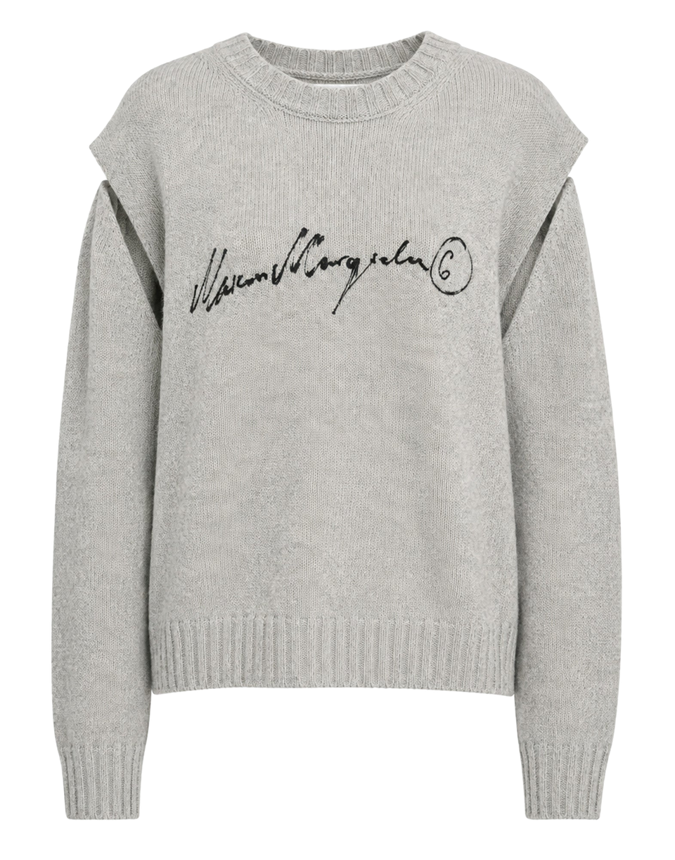 MM6 MAISON MARGIELA Maglia con Scritte Calligrafiche