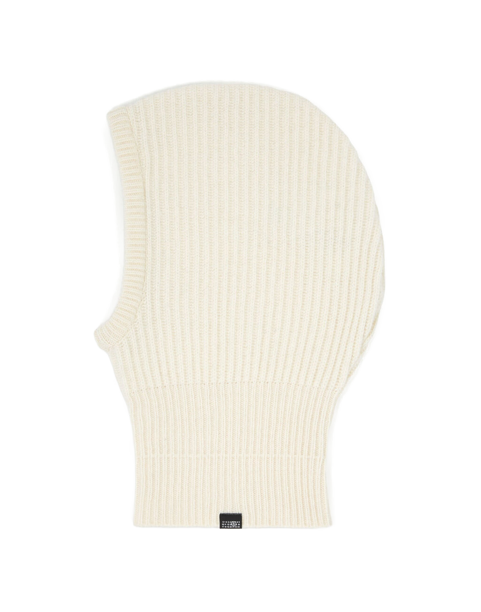 MM6 MAISON MARGIELA Passamontagna in Maglia Avorio