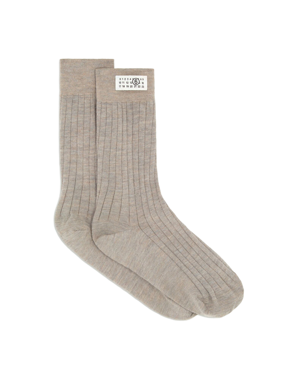 MM6 MAISON MARGIELA Calzini in Misto Lana Beige