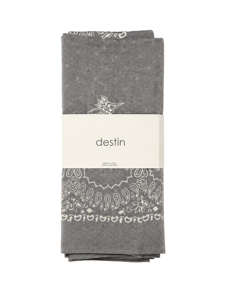 DESTIN Foulard triangulaire en laine double face Lava