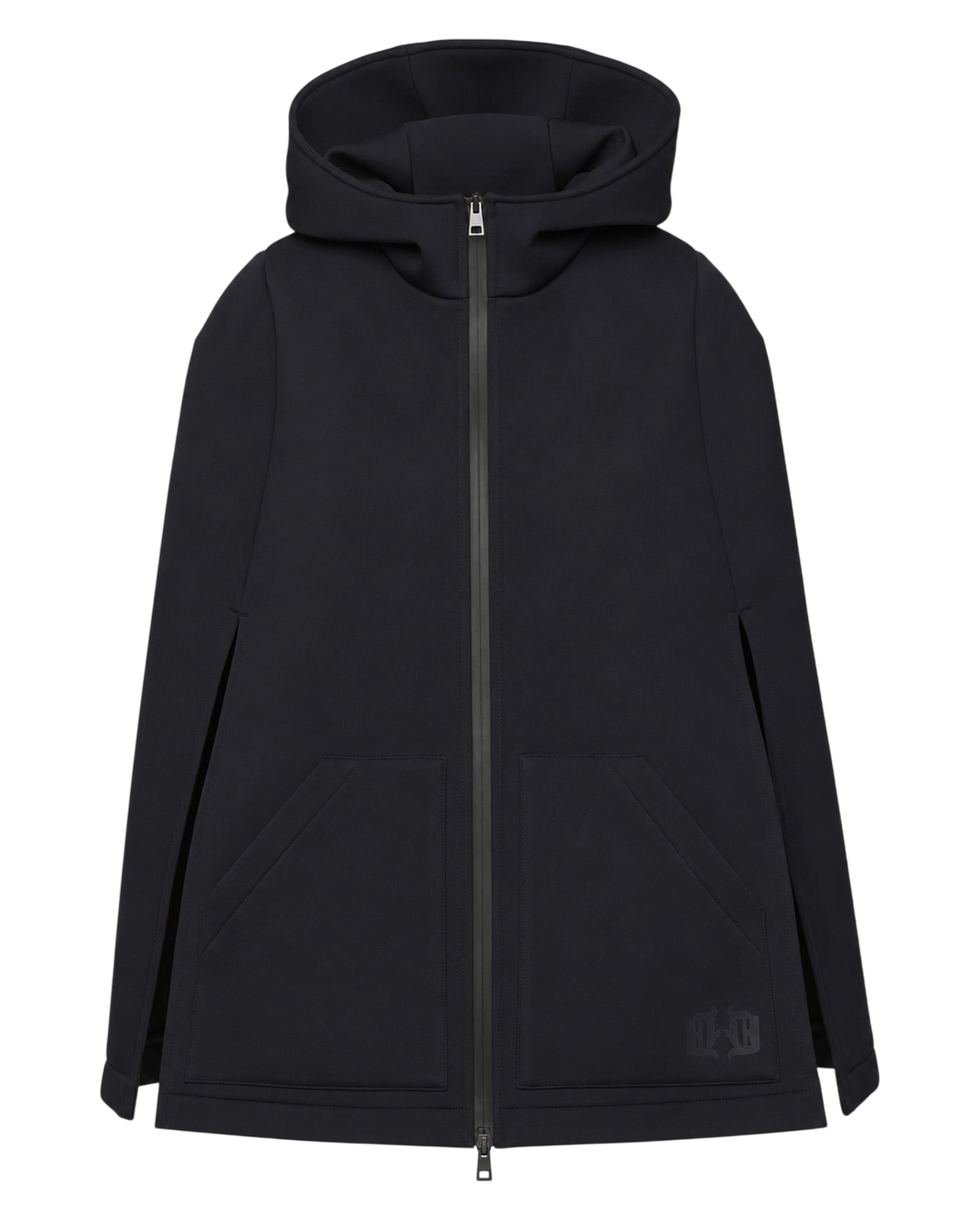 DOUUOD Mini Cappa con Cappuccio e Zip Spalmata Notte