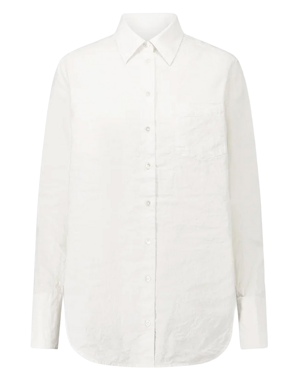 LAURENCE BRAS Camicia in Cotone Stropicciato Bianca