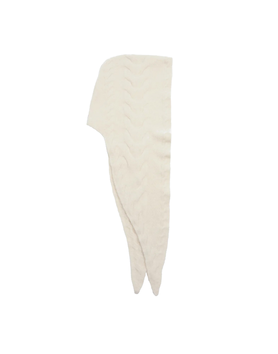 SEA NY Cappello Sciarpa Allen in Maglia a Trecce Cream