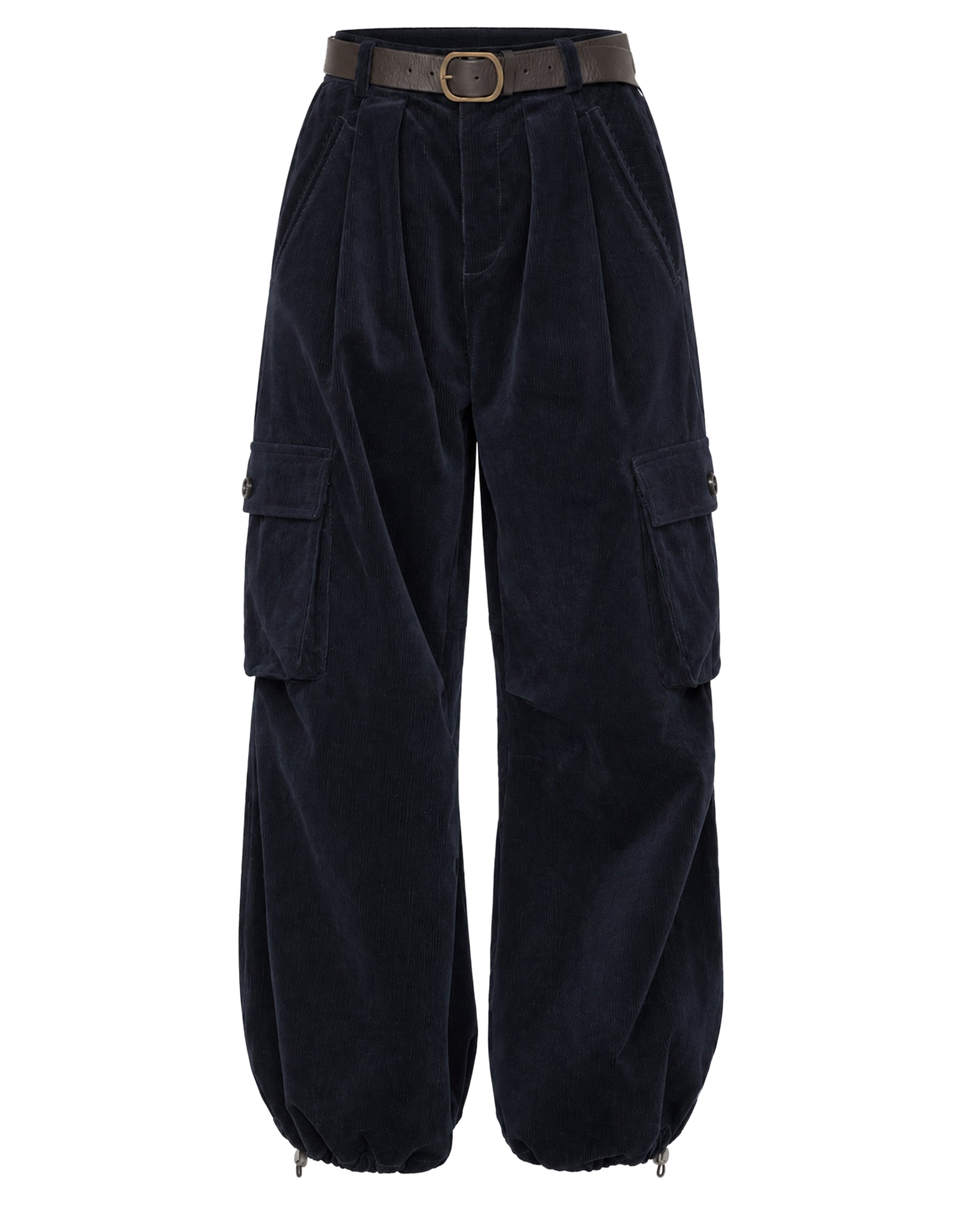 SEA NY Pantaloni in Velluto a Coste Navy