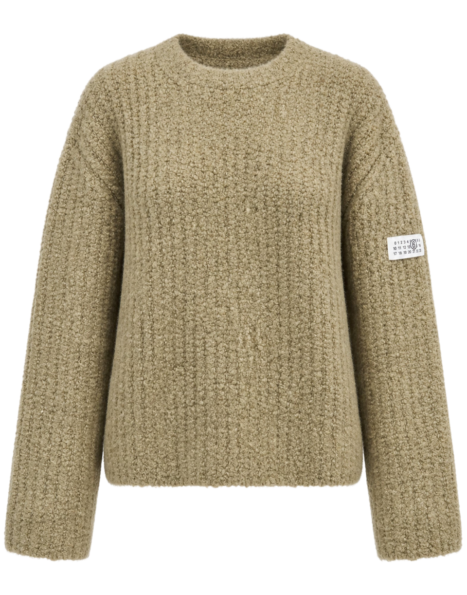 MM6 MAISON MARGIELA Maglione Girocollo Bouclé Verde