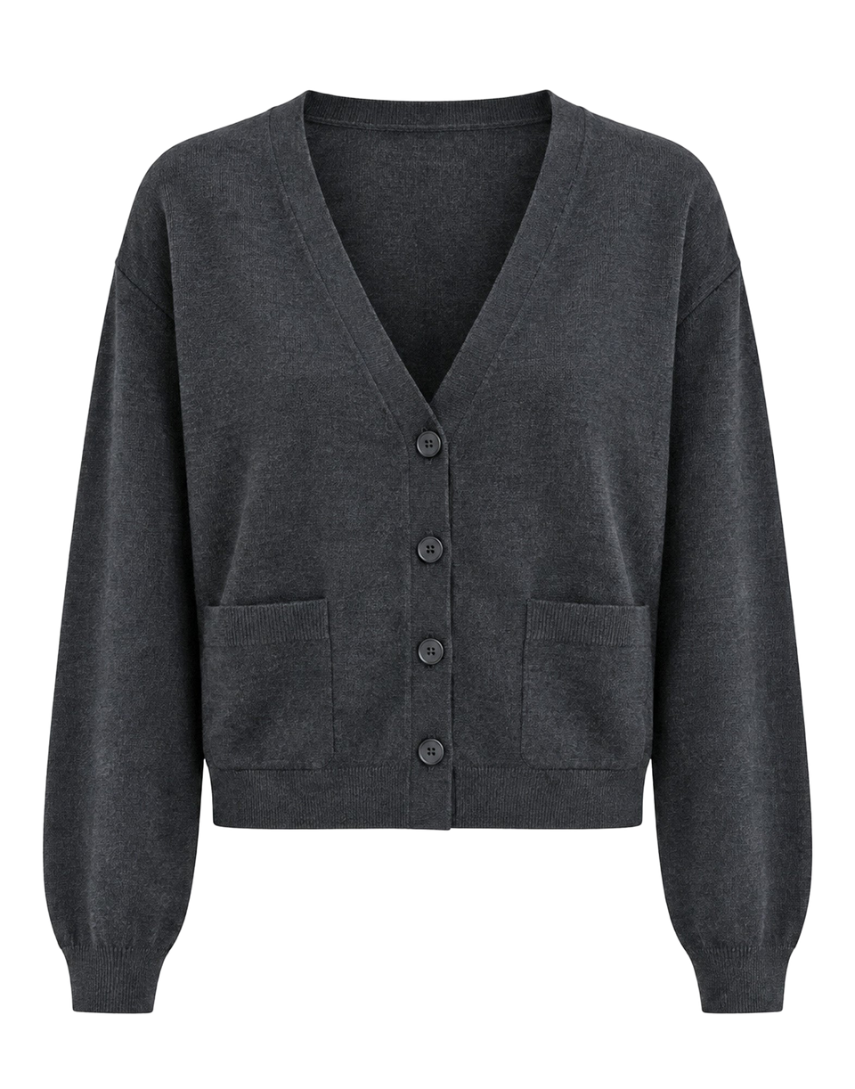 CIRCUS HOTEL Gilet court en laine vierge anthracite