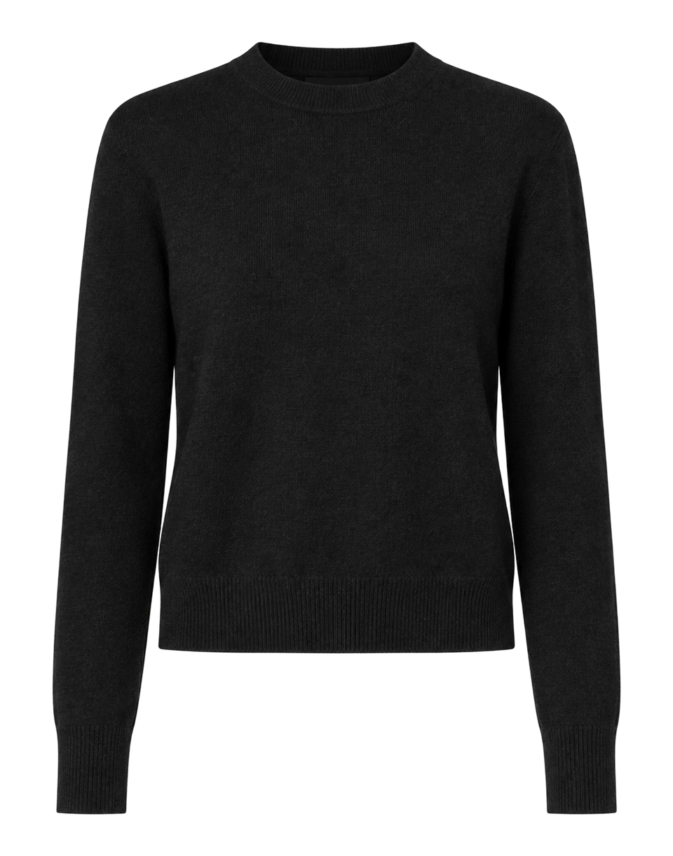 DANIELE FIESOLI Maglia Girocollo in Lana Merino e Cashmere Nero