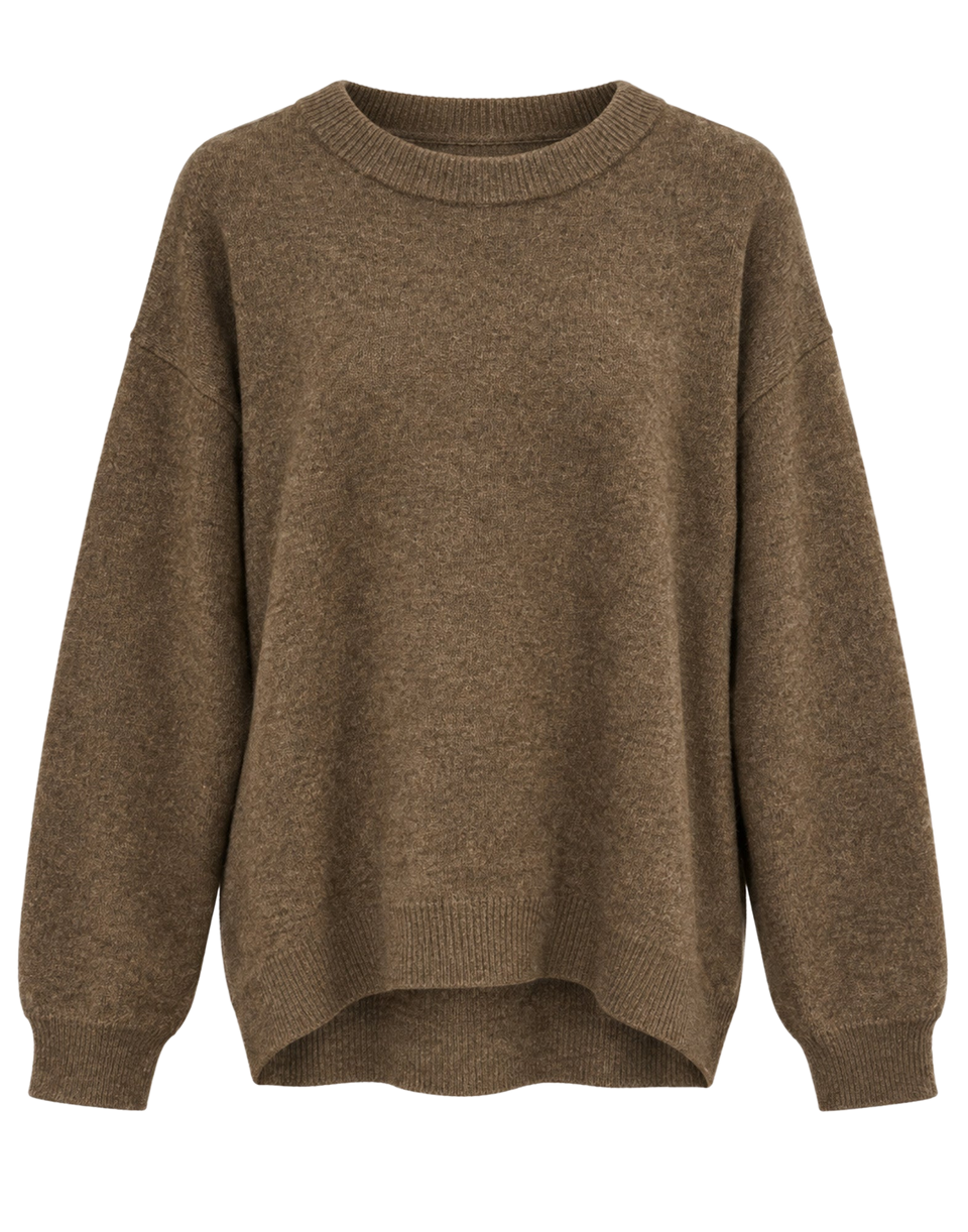 MAJESTIC FILATURES Maglione Girocollo In Raccoon Tananka