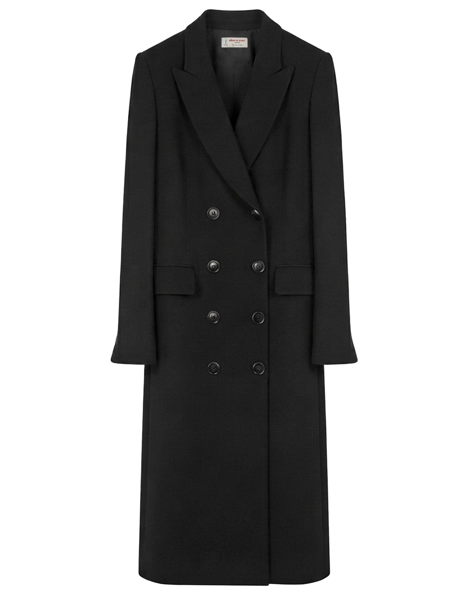 ALBERTO BIANI Trench Doppiopetto in Cady Giapponese Nero