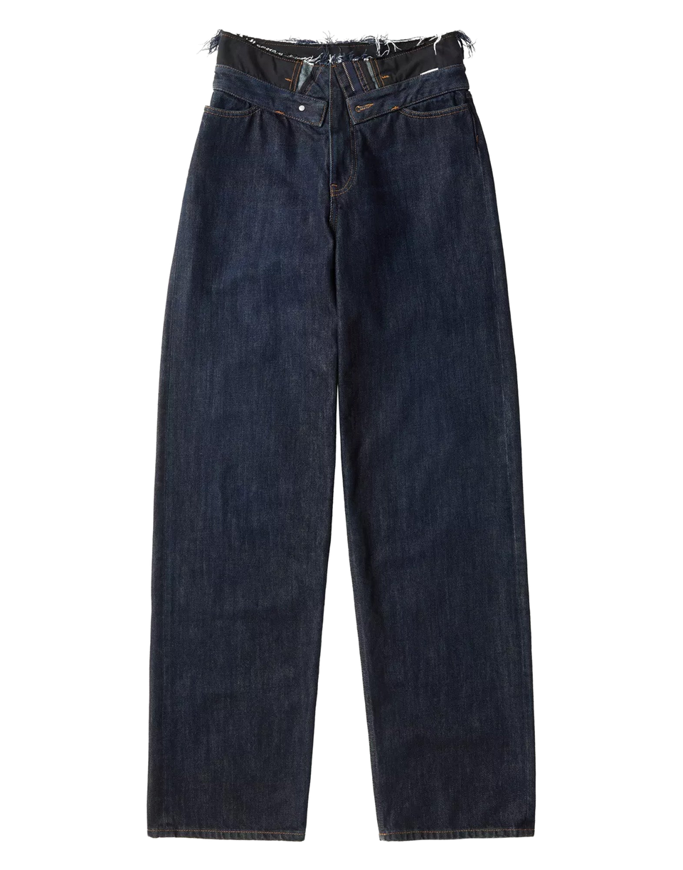 MM6 MAISON MARGIELA Jeans in Denim con Vita a Taglio Vivo