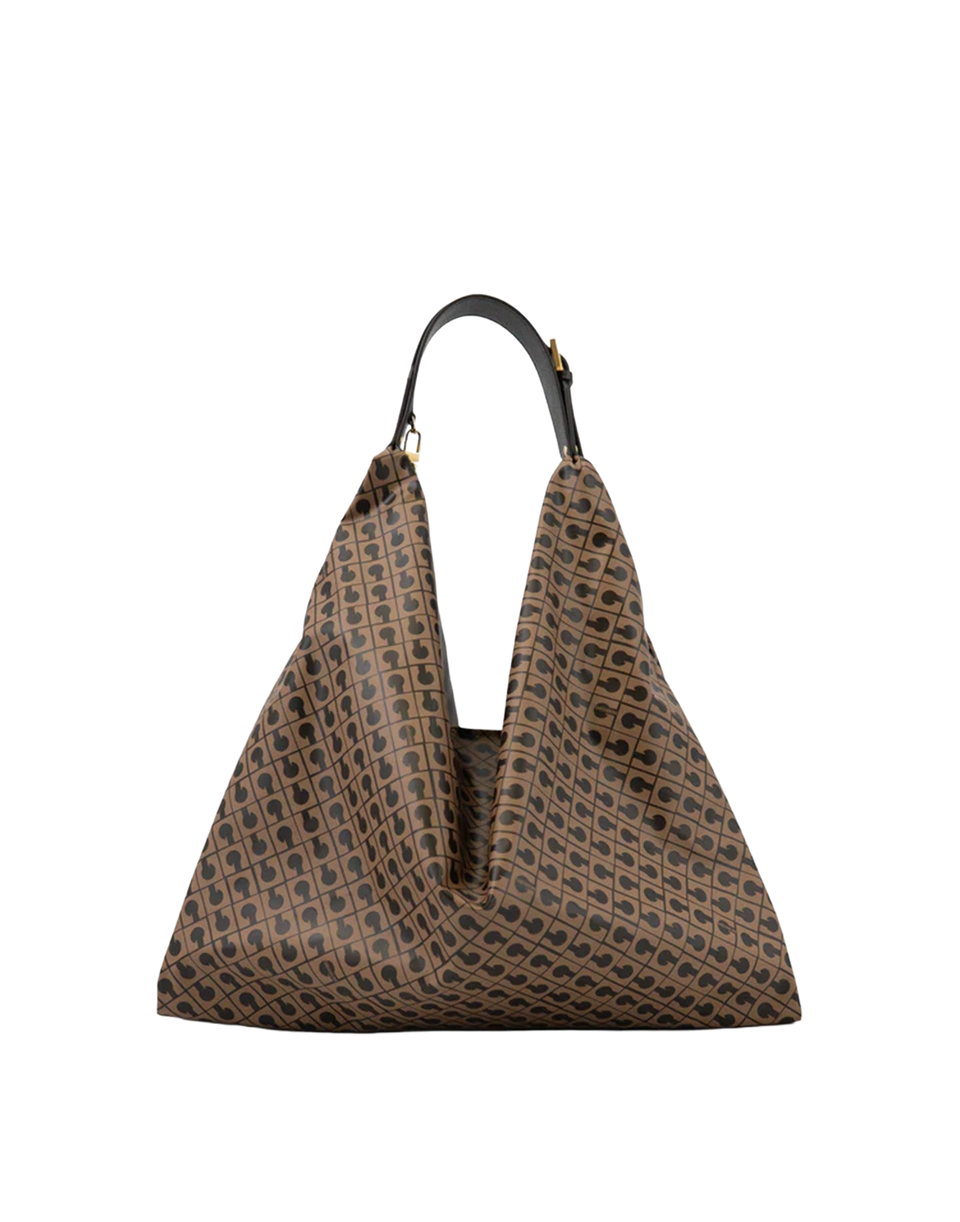 GHERARDINI Borsa a Spalla Amazzonia in Tessuto Softy Toffee