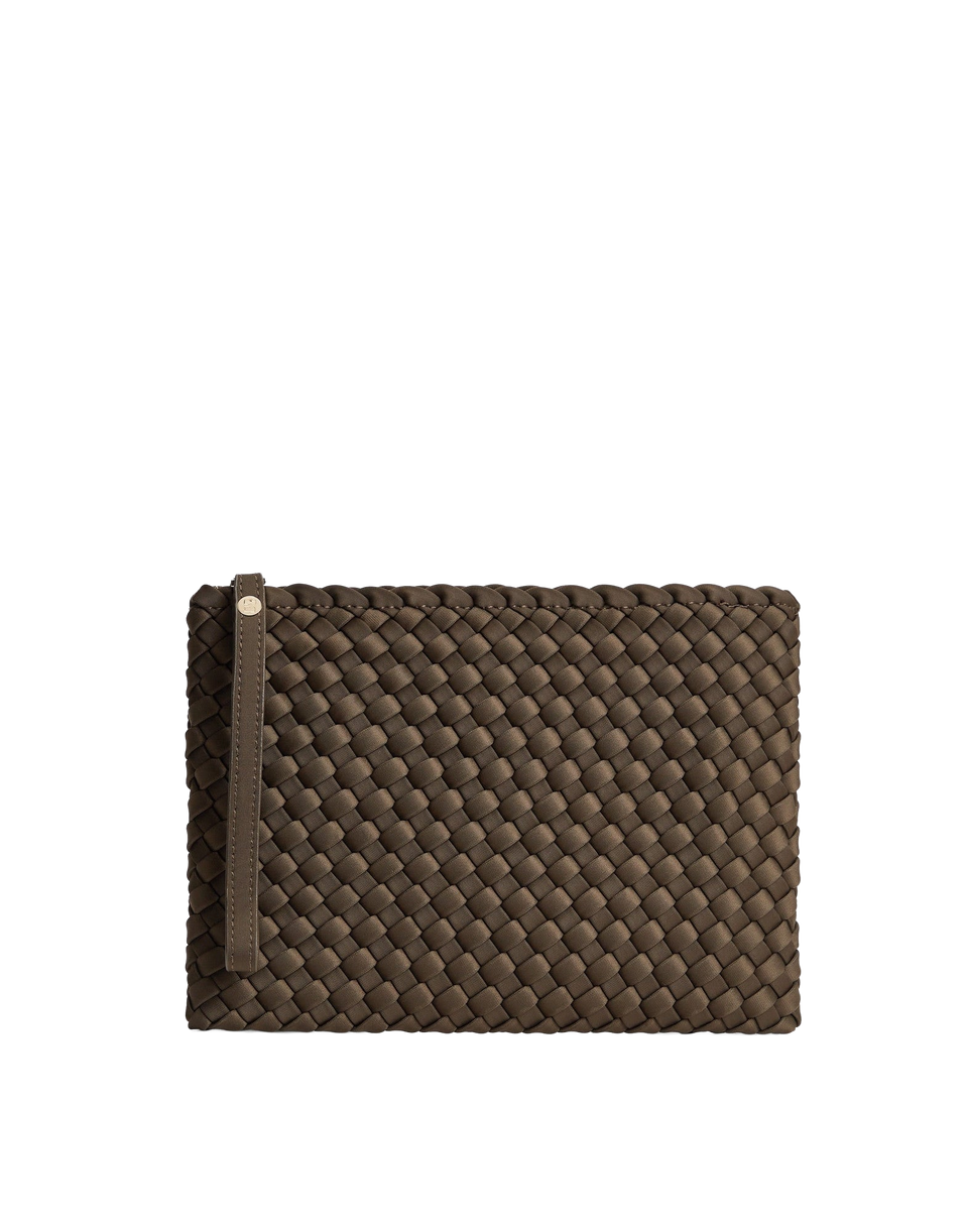 MARREA Pochette Clutch in Neoprene Intrecciato Espresso Yourself