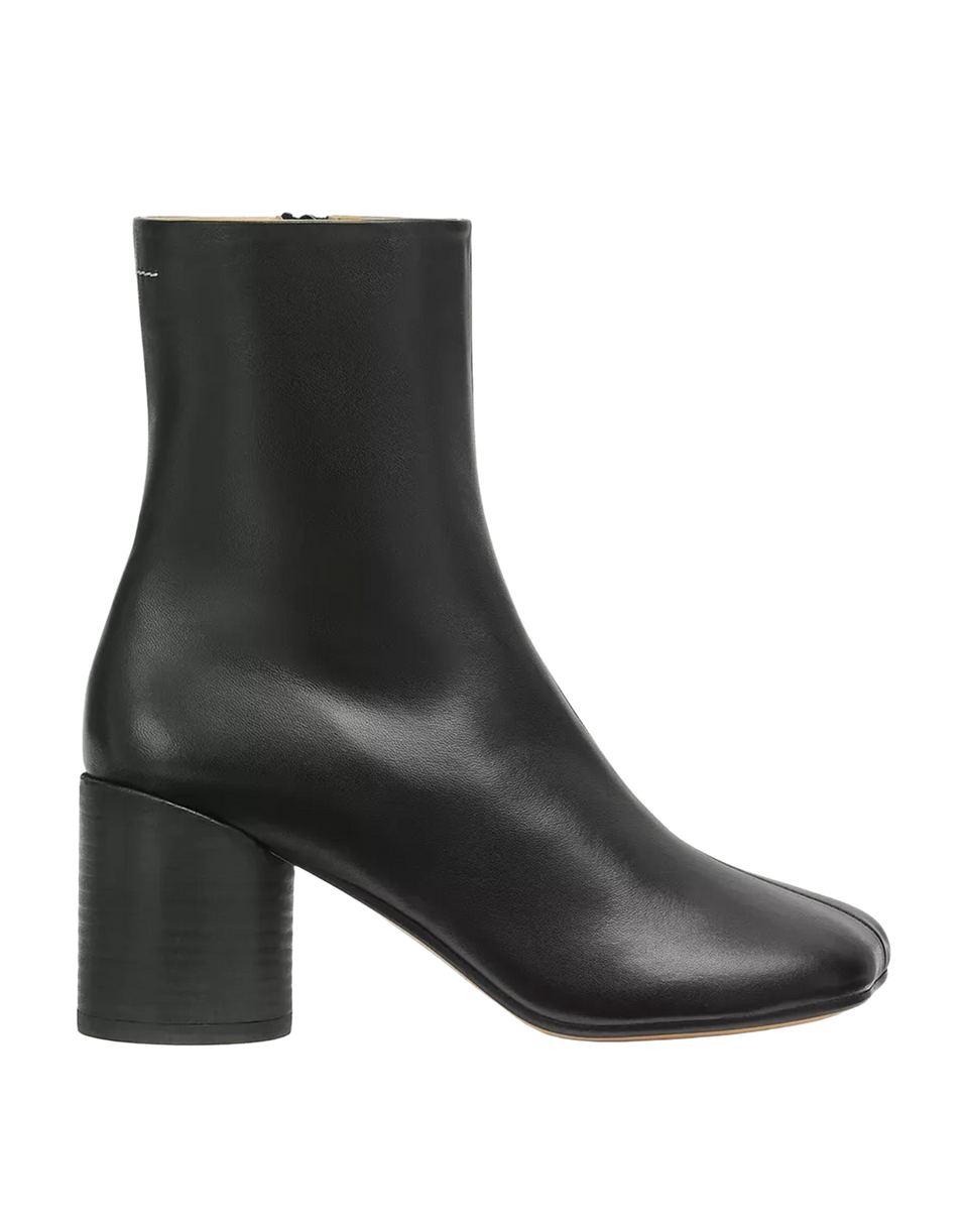 MM6 MAISON MARGIELA Stivaletti Anatomici In Nappa Nera Con Tacco