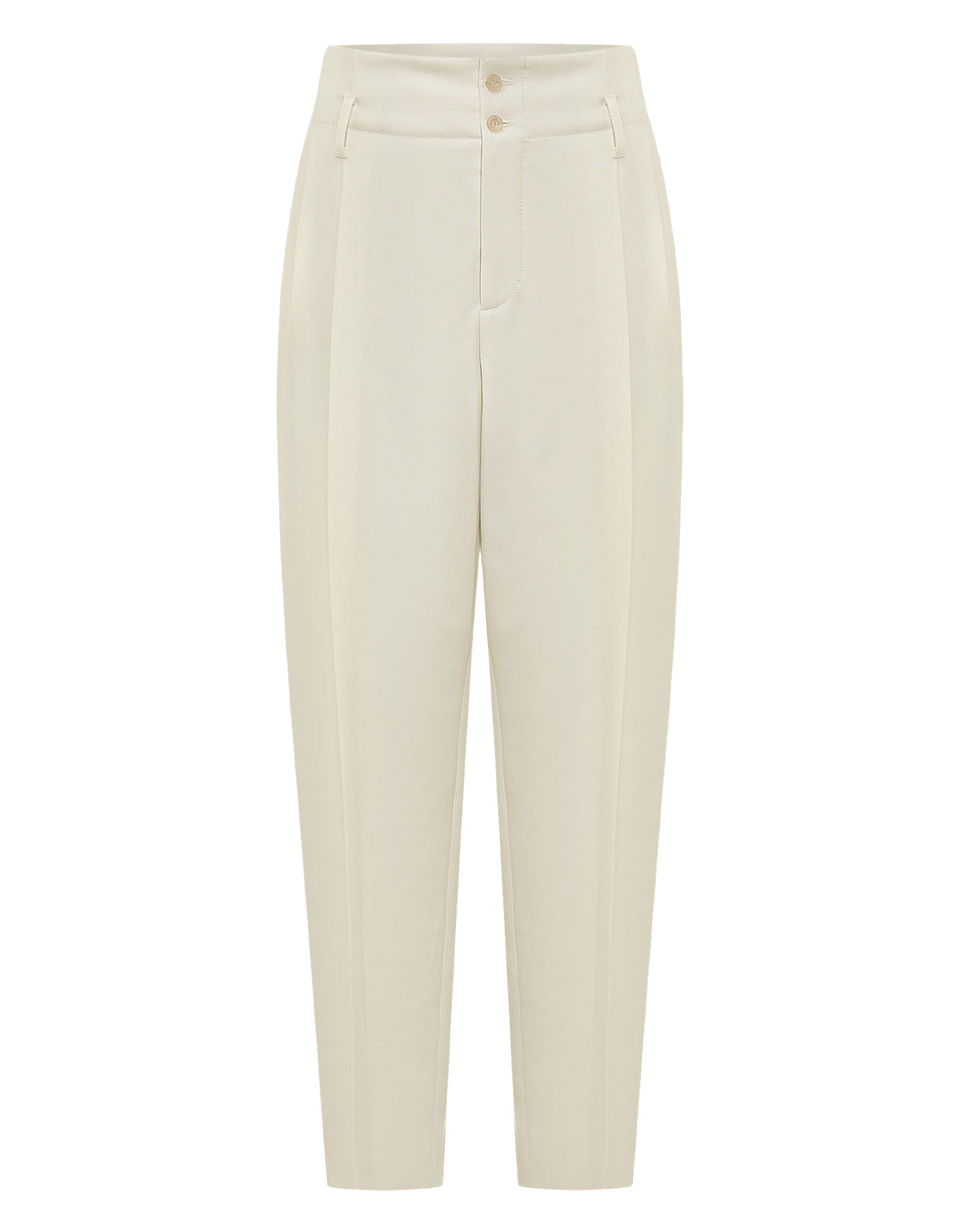 ALBERTA FERRETTI Pantaloni in Flanella di Lana Avorio