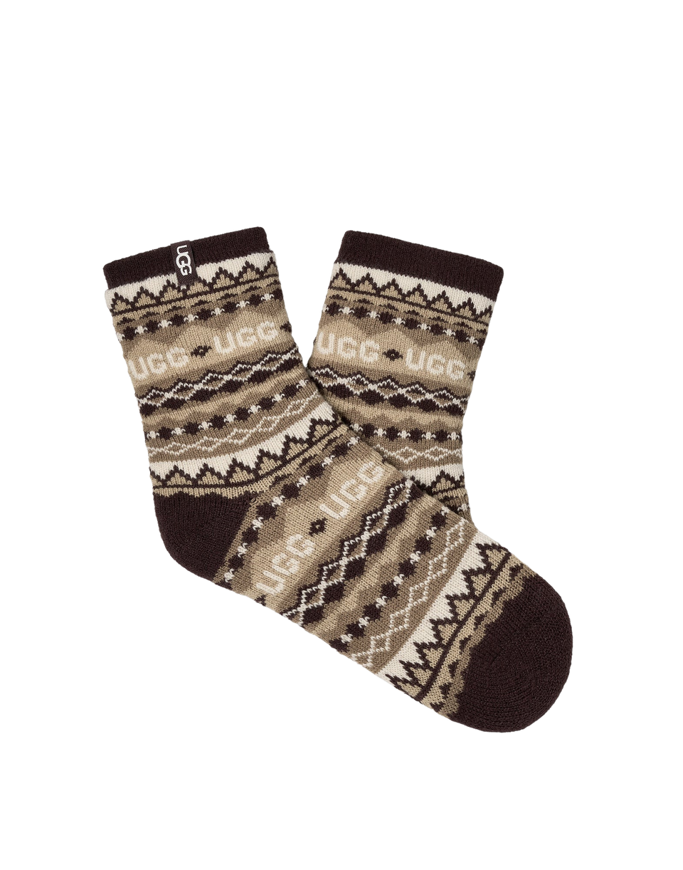 UGG Calze Cressida Cozy Quarter Uggisle Coffee Grounds Multi