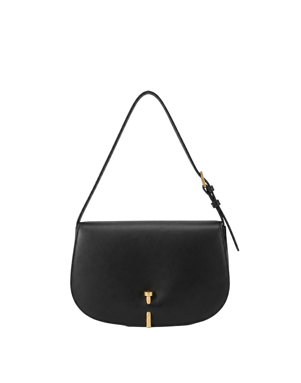GHERARDINI Borsa Emma Medium in Pelle di Vitello Nero