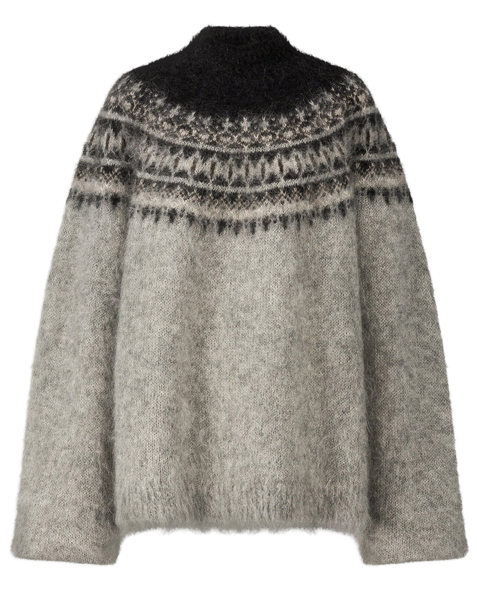 LAURENCE BRAS Maglione Carrure Jacquard Grigio