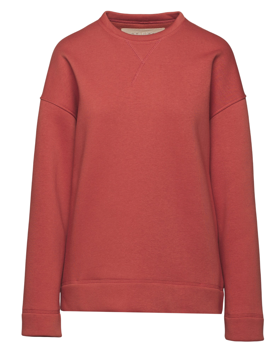 DOUUOD Felpa Girocollo in Felpa Soft Rust