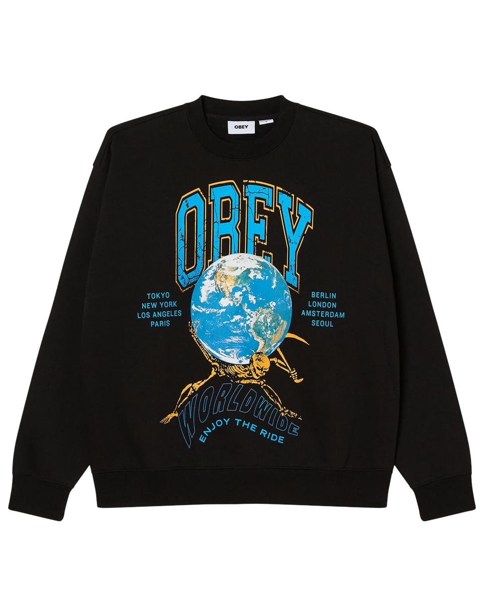 OBEY Felpa Enjoy the Ride Girocollo Nero