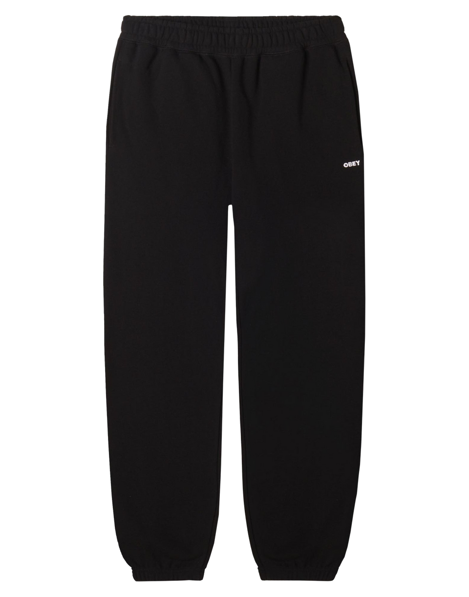 OBEY Pantaloni Established Works Bold in Felpa Nero