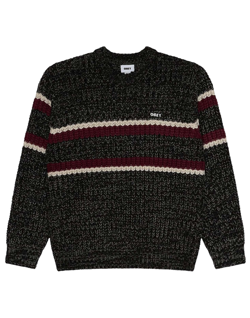 OBEY Maglione Alden a Righe Grey Multi