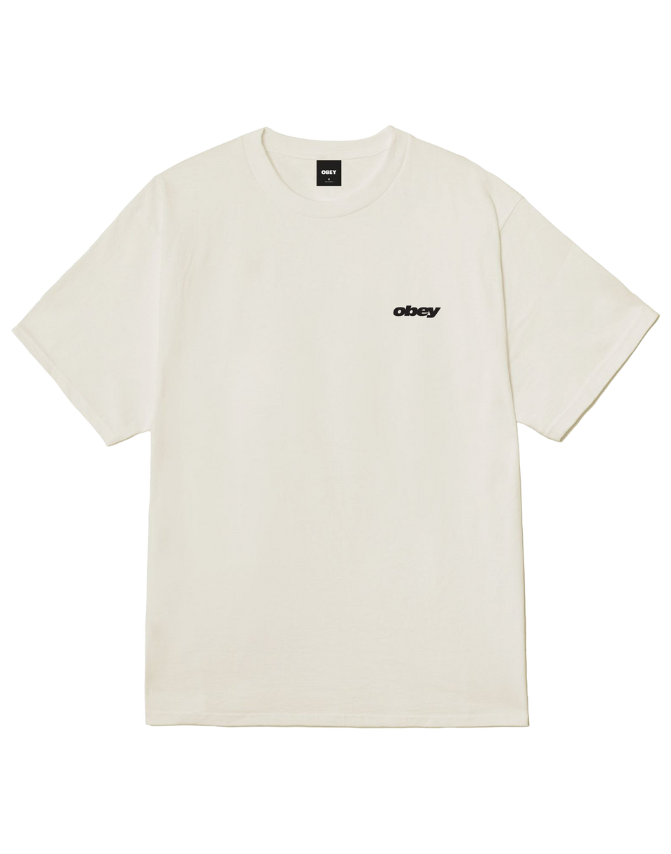 OBEY T-shirt Stronger Together con Stampa Vintage White
