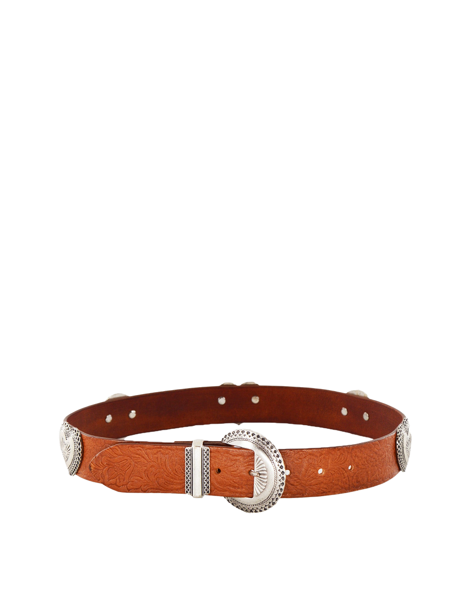 DOUUOD Ceinture à clous cœurs cuir