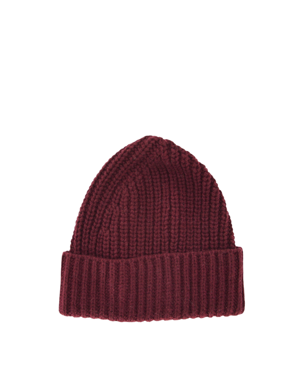 DOUUOD Berretto Over in Lana Cashmere Bordeaux