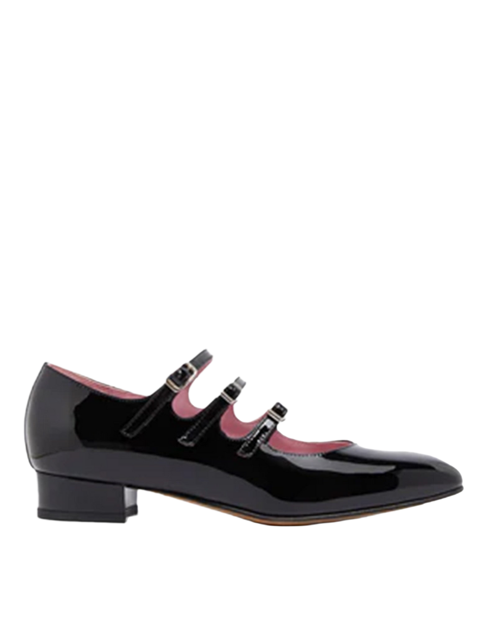 CAREL Ballerine Mary Jane Ariana in Vernice Nera