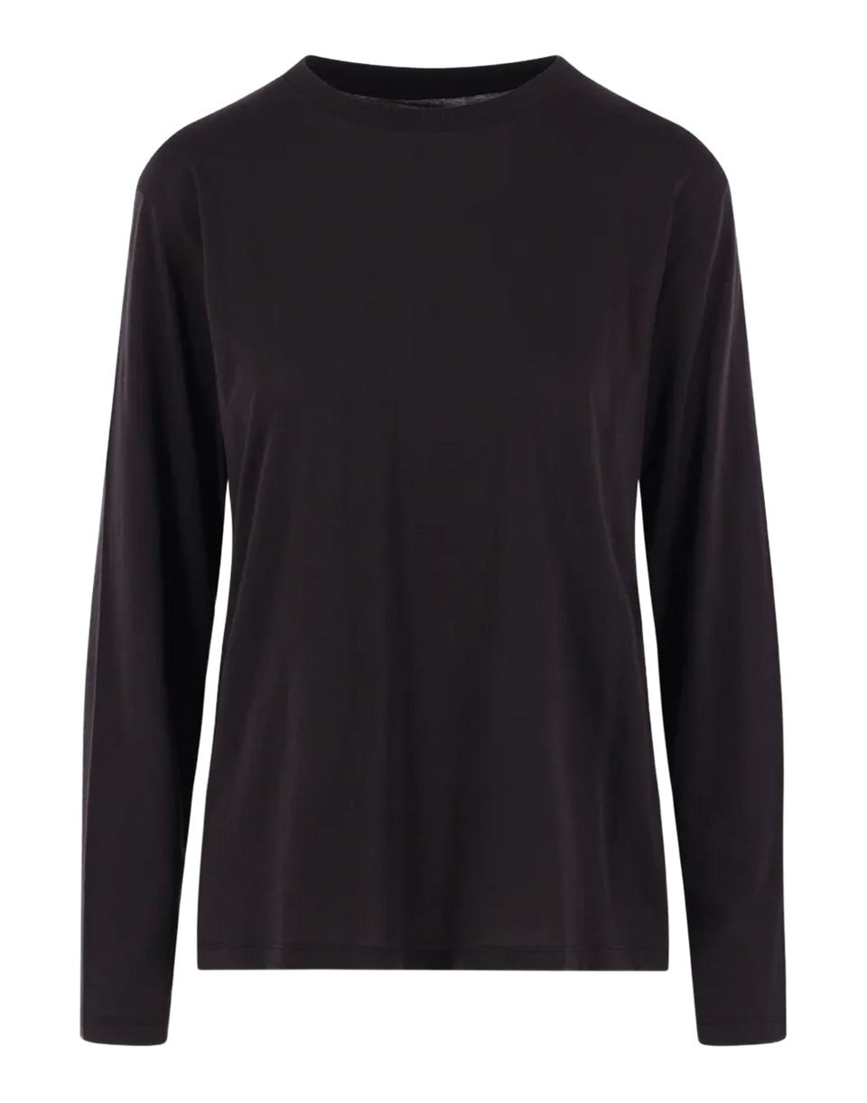 THIBAULT VAN DER STRAETE T-Shirt in Jersey di Cotone Pima Nera