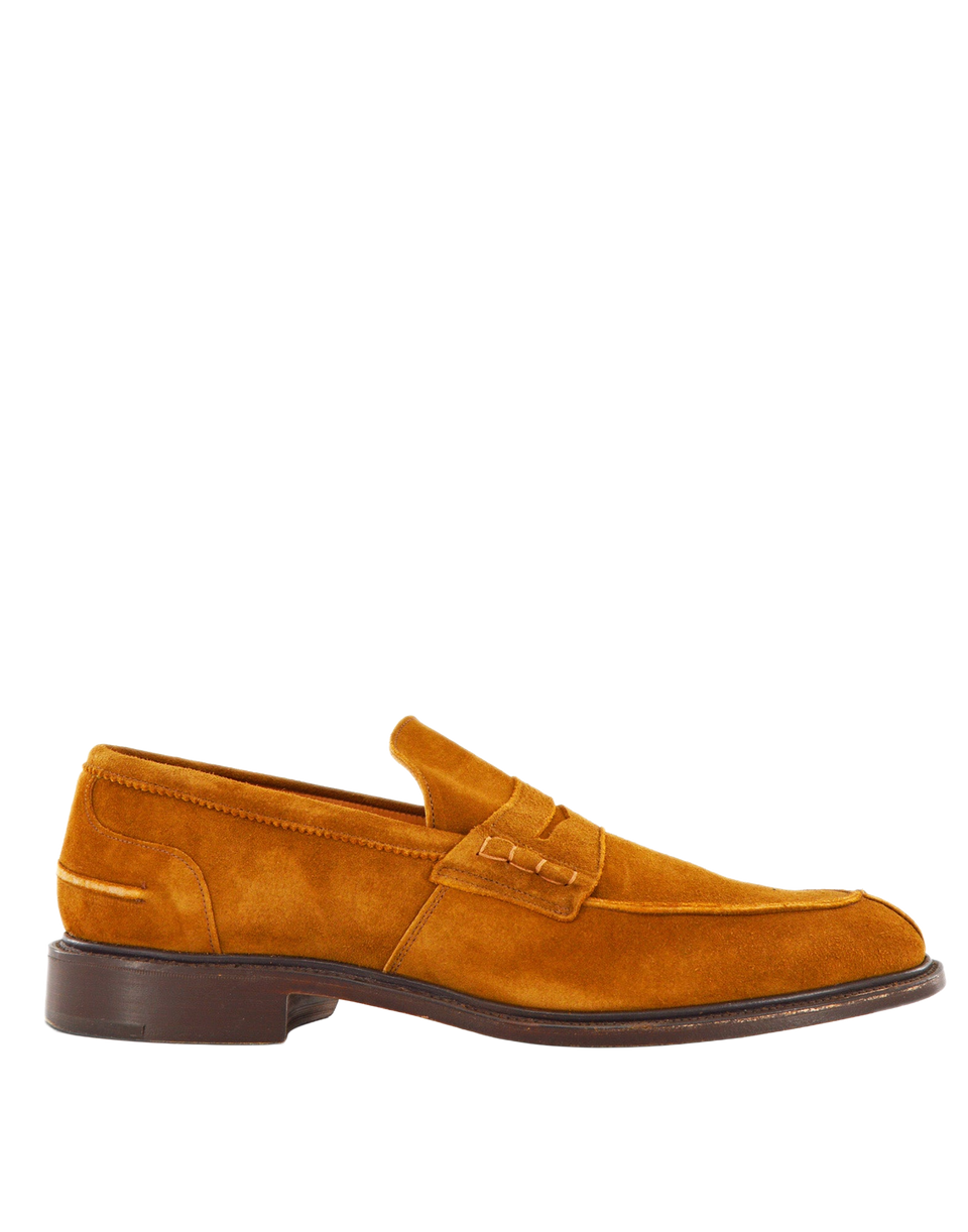 Mocassins James Penny de Tricker's en cuir suédé, semelle en cuir, couleur café