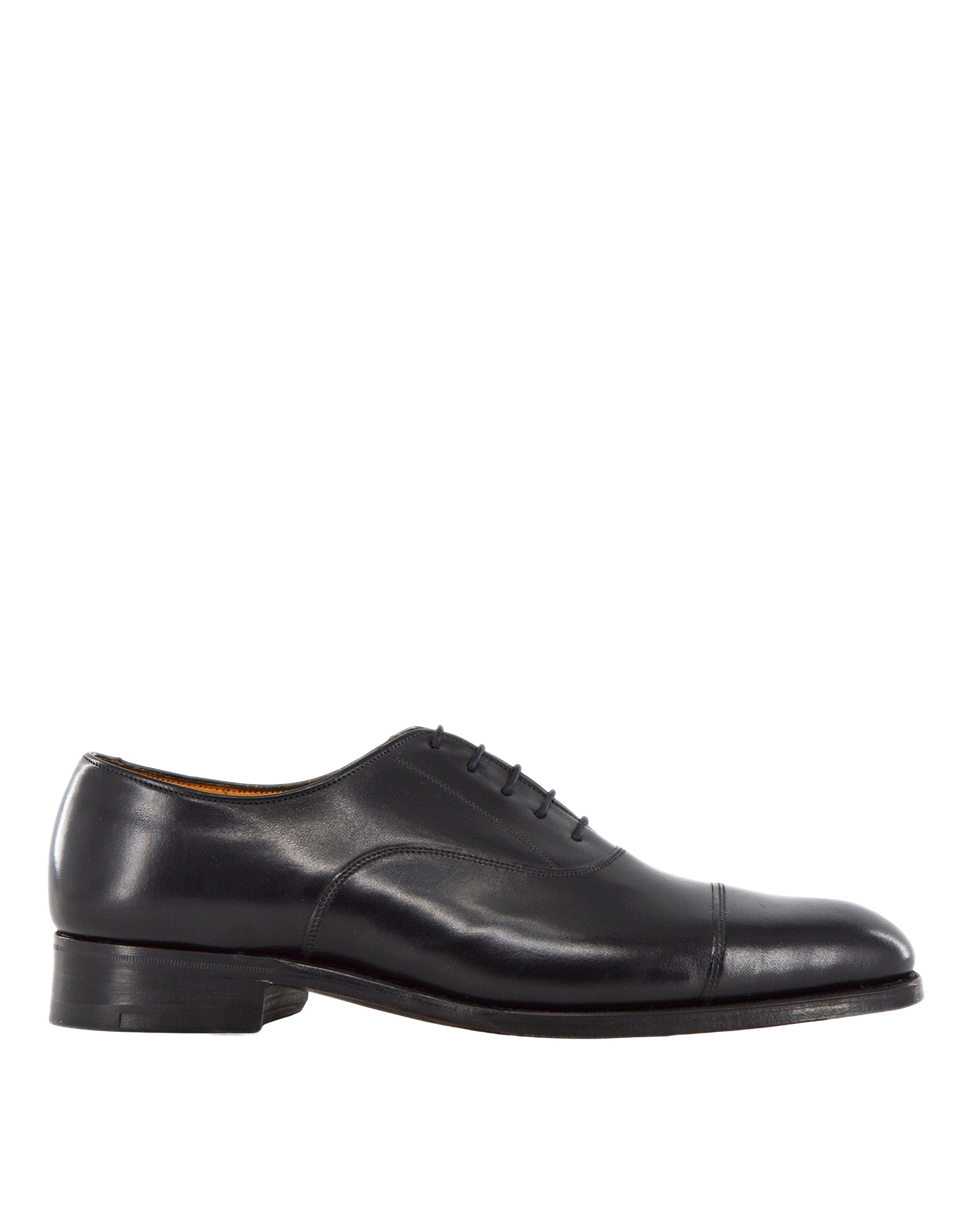 Richelieu Tricker's Hardwick en cuir, semelle en cuir, noir