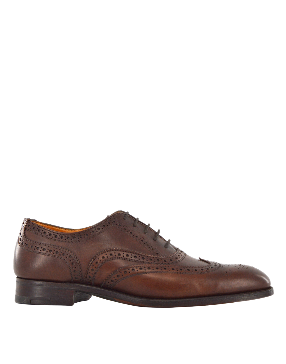 TRICKER'S Oxford Oakwell Brogue in Pelle Fondo Cuoio Coffe Burnished