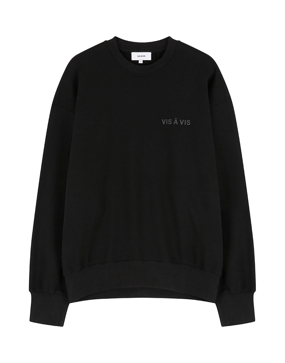 VIS A VIS Logo Sweatshirt in Cotone Nero