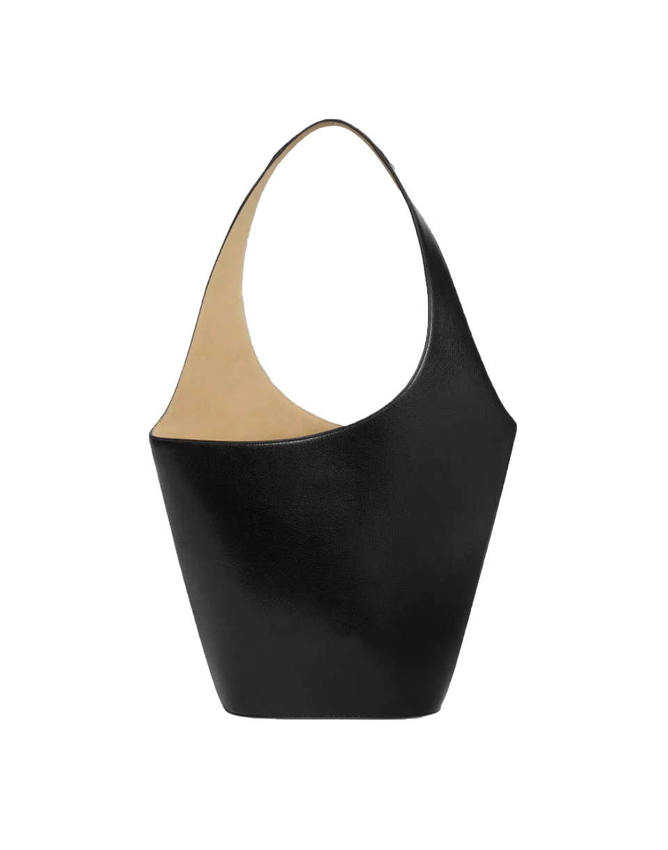 ALBERTA FERRETTI Borsa Scultorea in Pelle di Capra Nera