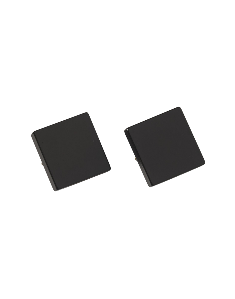 DOUUOD Orecchini Quadrati con Clip Neri