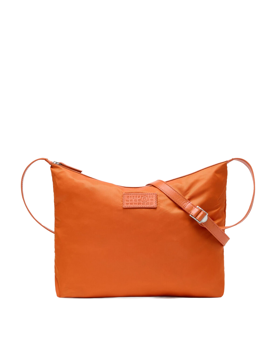 MM6 MAISON MARGIELA Numeric Crossbody Bag in Nylon Orange Tiger