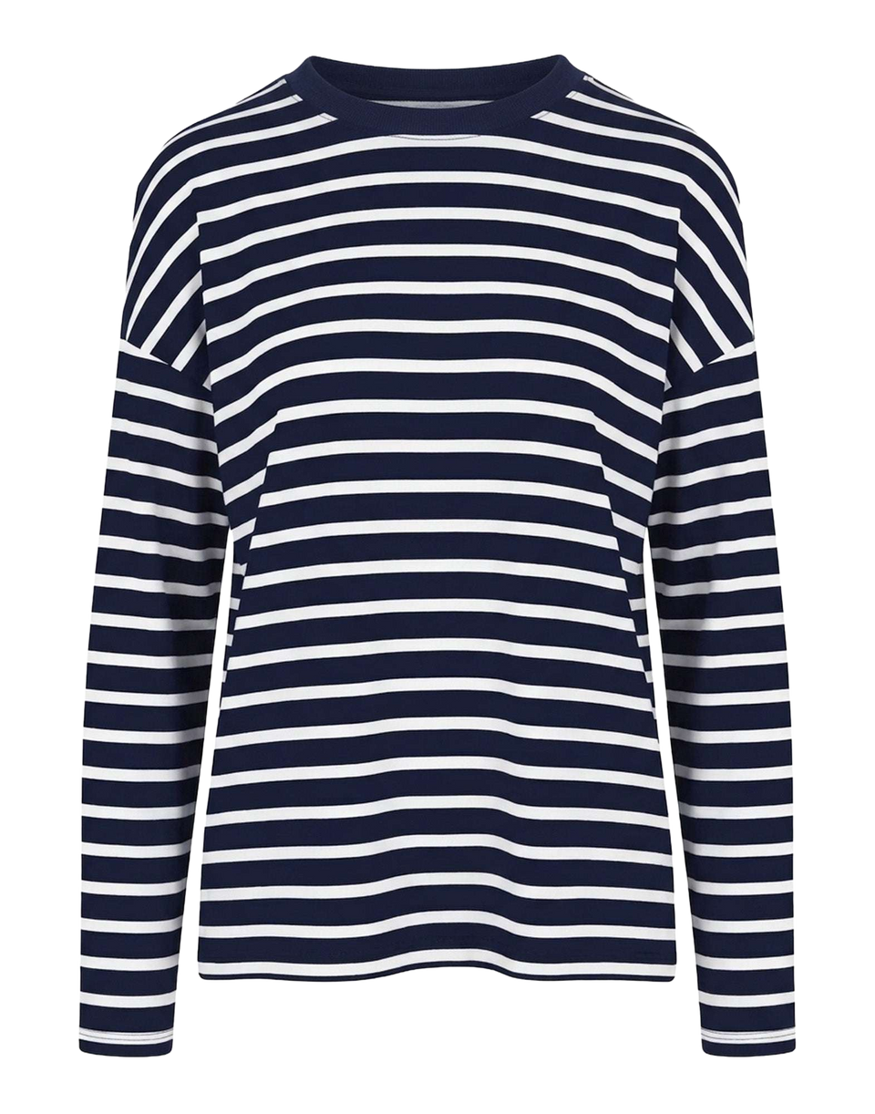 THIBAULT VAN DER STRAETE T-Shirt in Jersey di Cotone Pima White/Navy