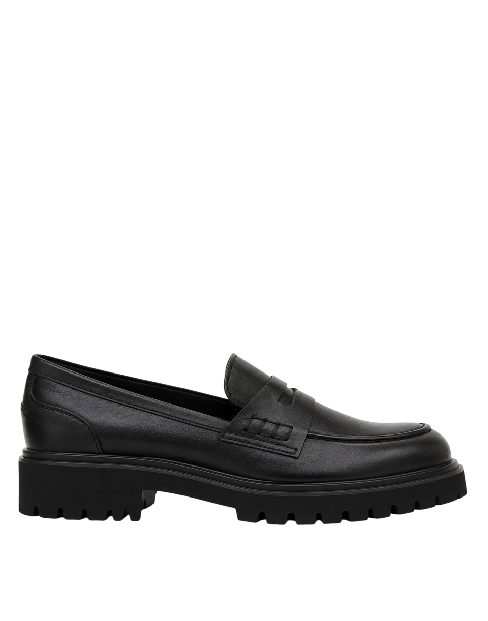 DOUUOD Mocassino in Pelle Fossil con Suola Chunky