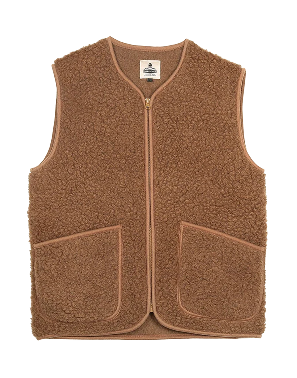 COLDBREAKER Gilet Pepitko in Lana Merino Cammello