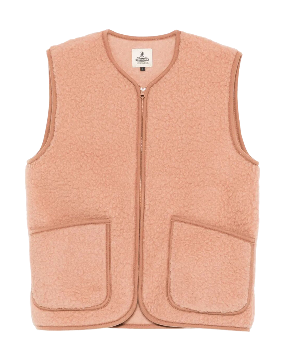 COLDBREAKER Gilet Pepitko in Lana Merino Rugby Tan