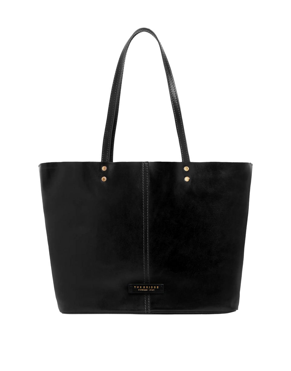 THE BRIDGE Sac cabas Lisa en cuir noir