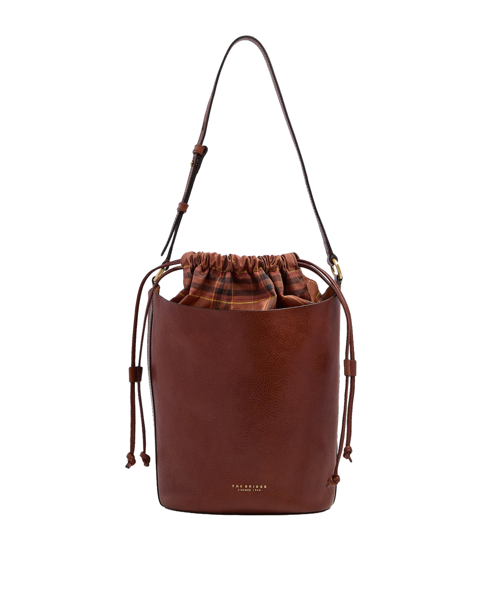 THE BRIDGE Luce Soft Borsa Secchiello in Pelle Marrone