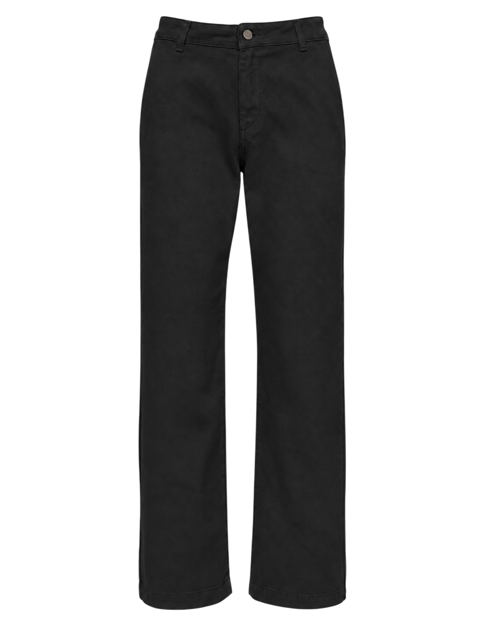 DOUUOD Pantalone Dritto in Drill di Cotone Nero