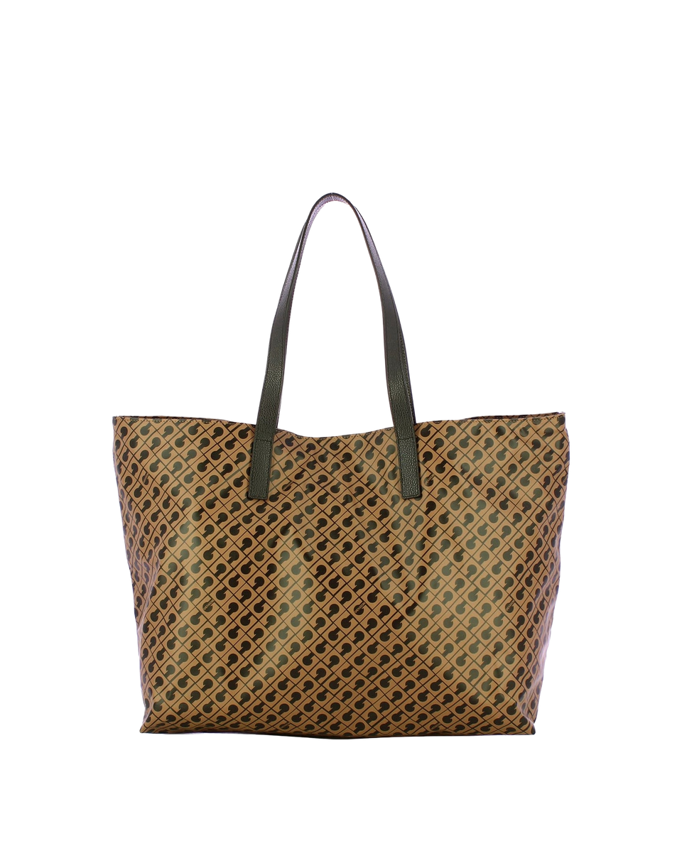 GHERARDINI Shopper Grande in Tessuto Softy Toffee