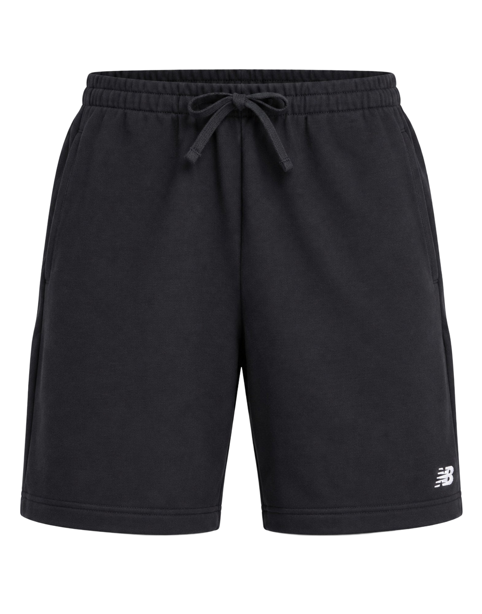 NEW BALANCE Bermuda Sport Essentials in French Terry Nero