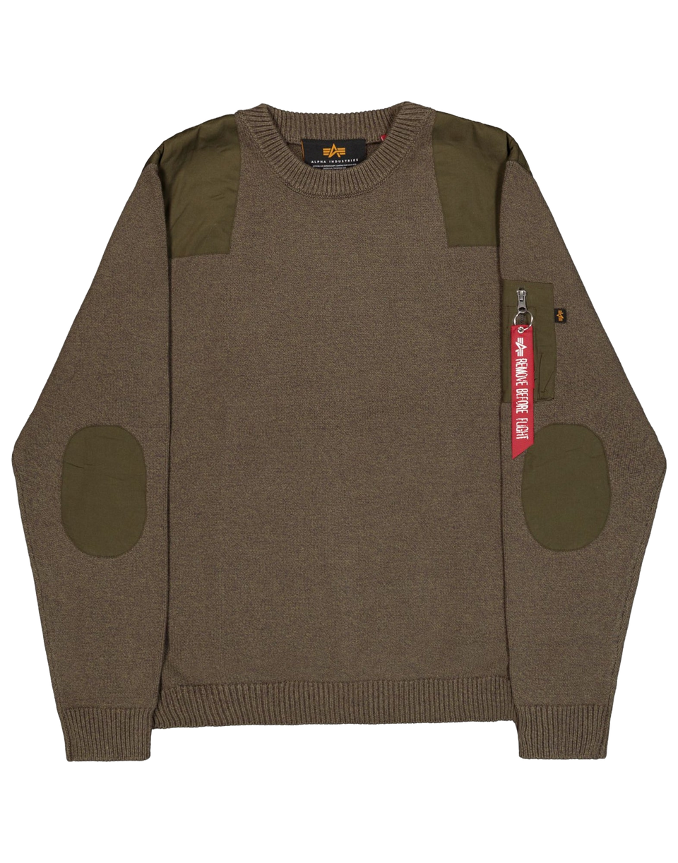 ALPHA INDUSTRIES Maglione Utility Girocollo Mud Olive