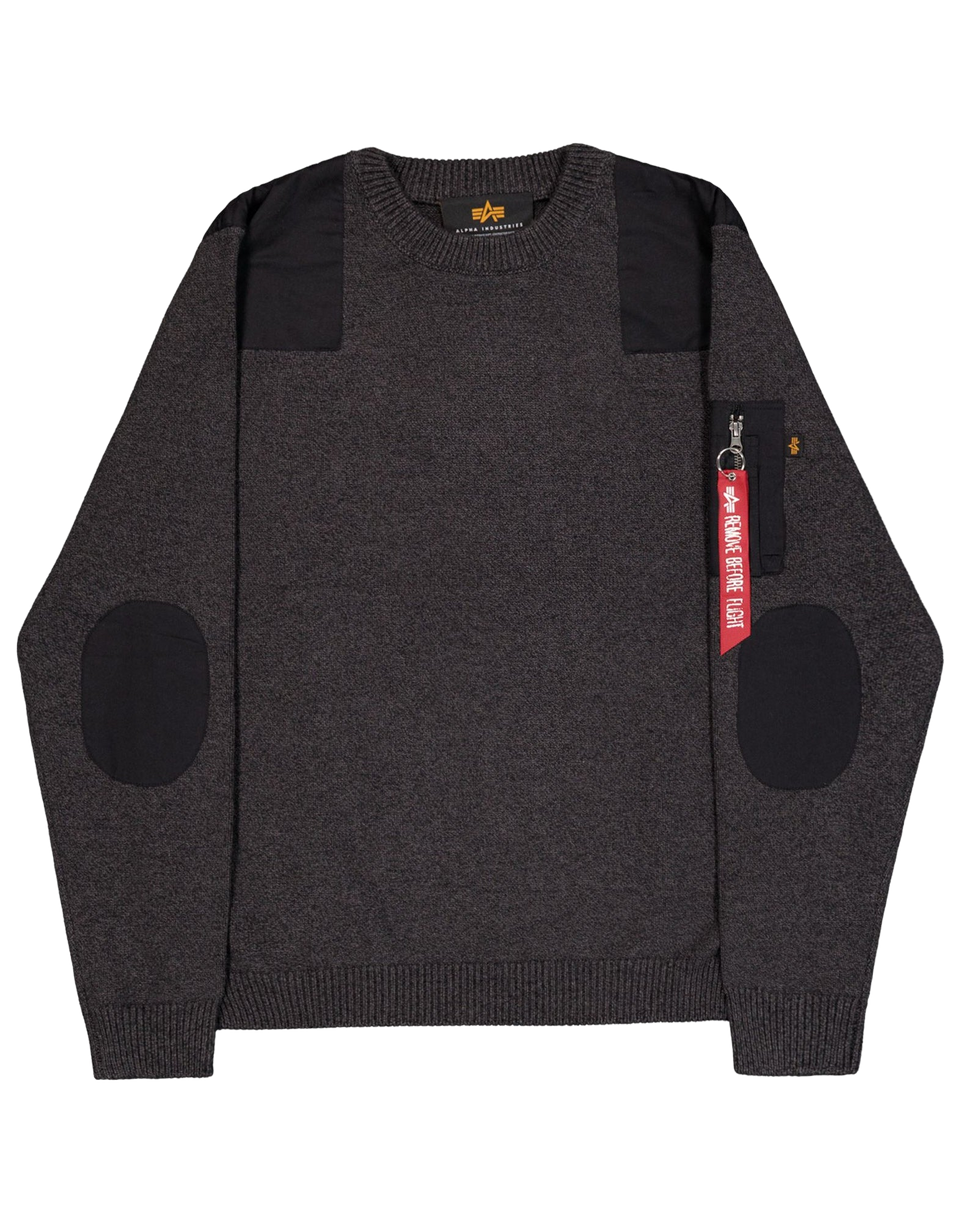 ALPHA INDUSTRIES Maglione Utility Girocollo Nero
